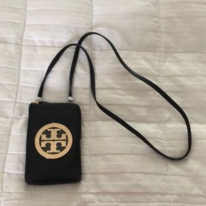 Tory Burch Charlie Phone Crossbody Black NWT